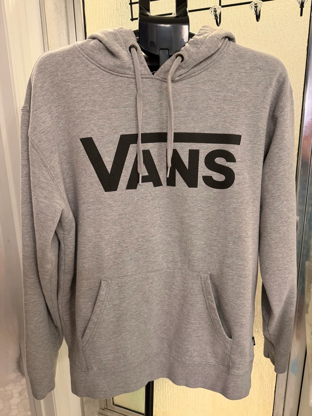 Vans Classic Logo Pullover Hoodie Heather Grey Size Large $25 EUC